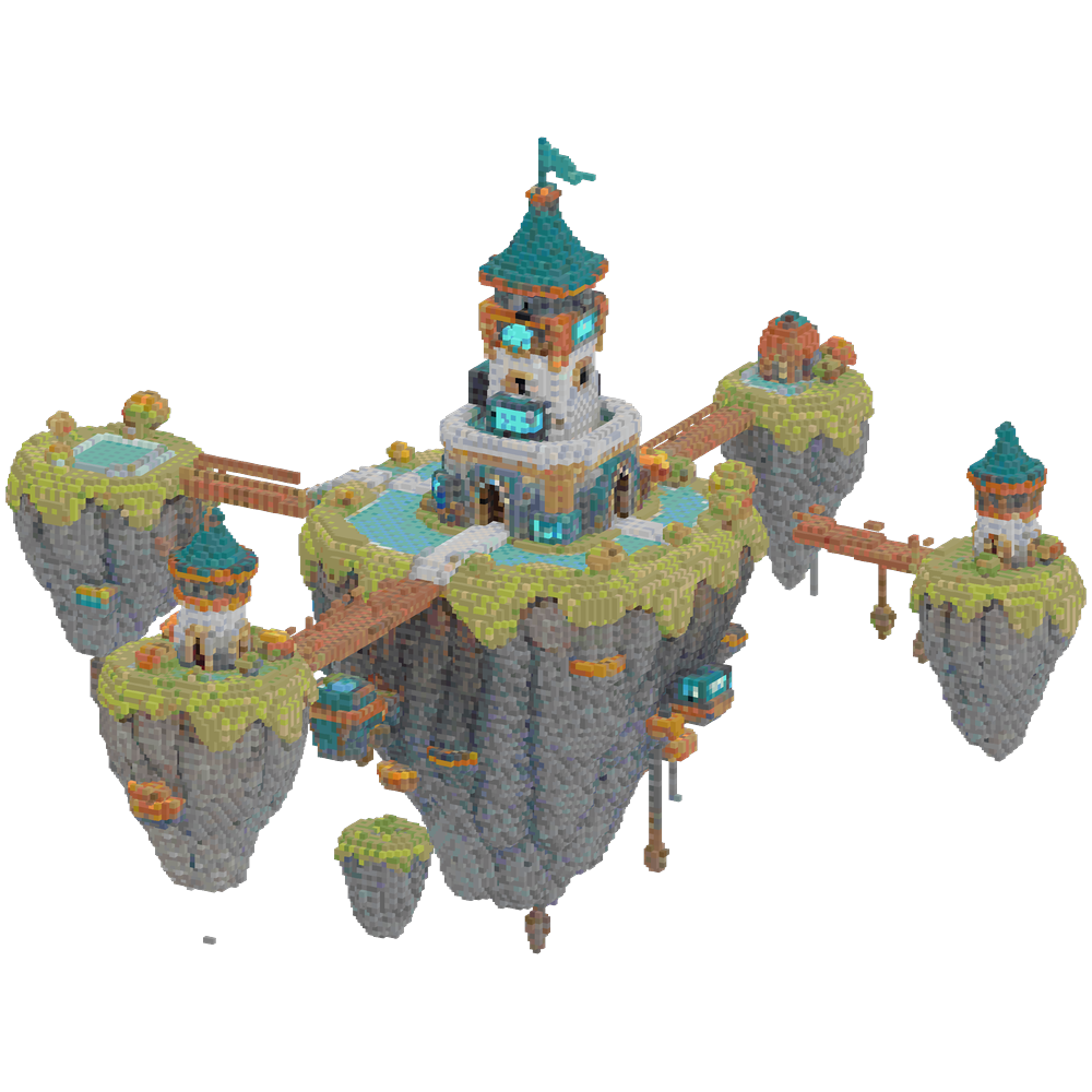 A Fancy Modern Spawn/Hub Floating i... | Minecraft Build - BlockGPT