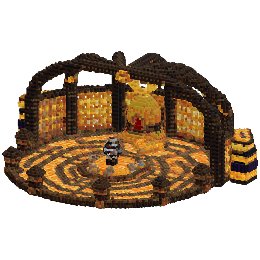 This is an elaborate, isometric vie... | Minecraft Build - BlockGPT