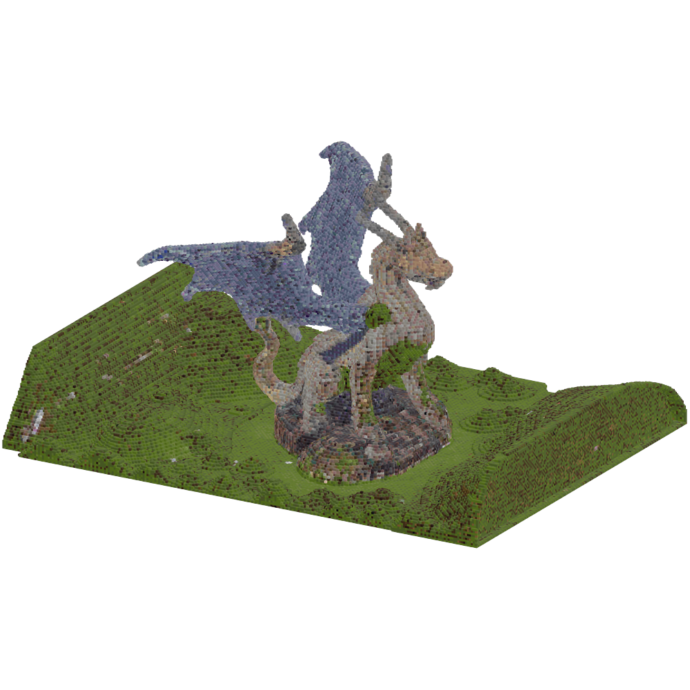 giant stone dragon statue | Minecraft Build - BlockGPT