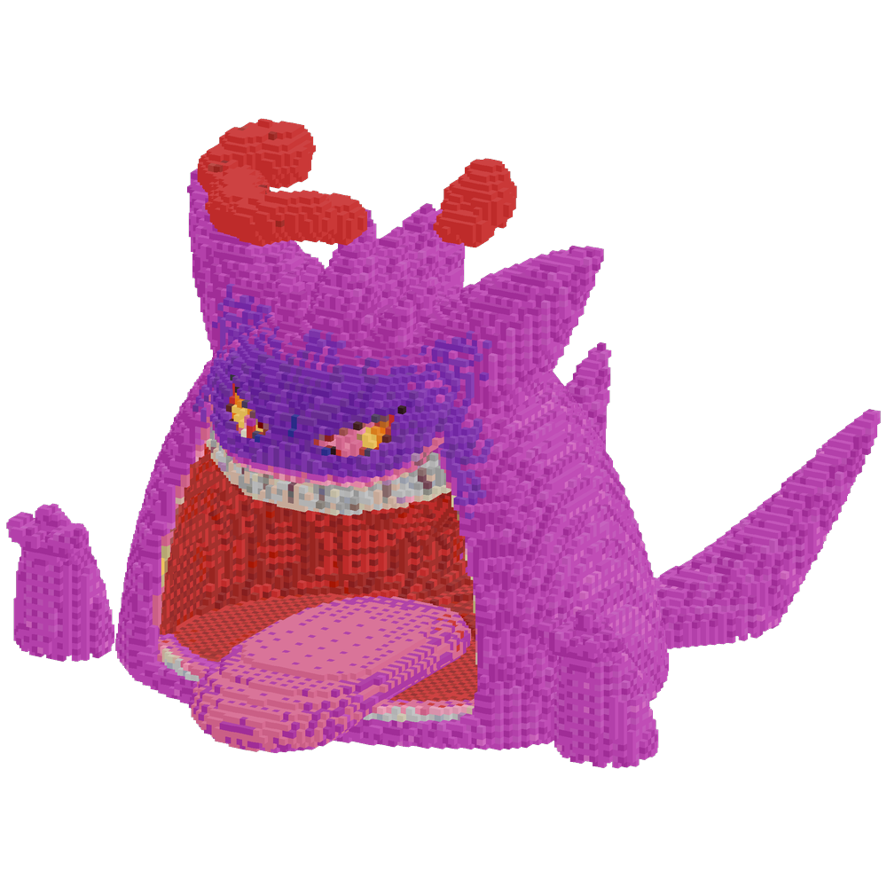 Gengar Gigantamax using survival fr... | Minecraft Build - BlockGPT