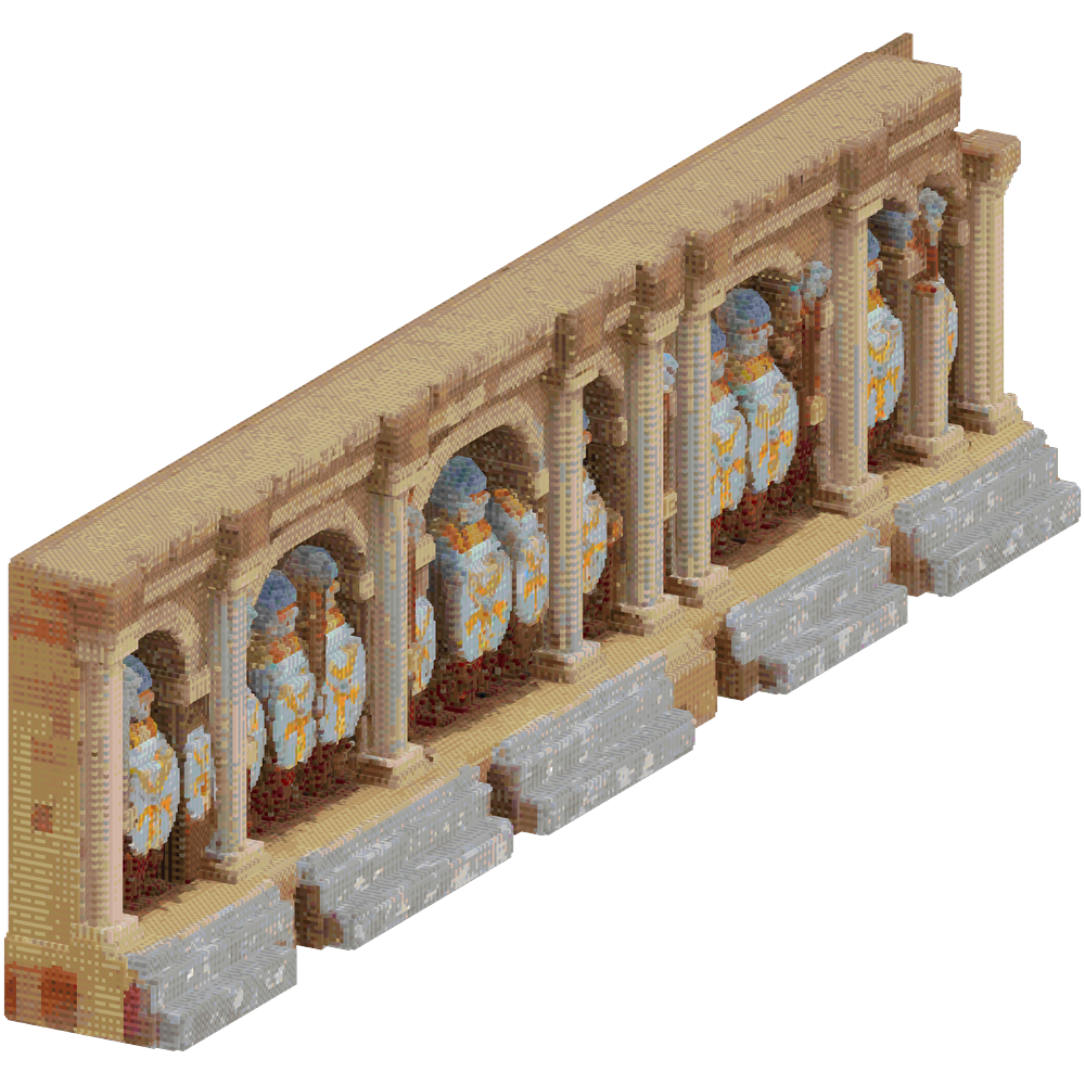 A long Minecraft storage wall inspi... | Minecraft Build - BlockGPT