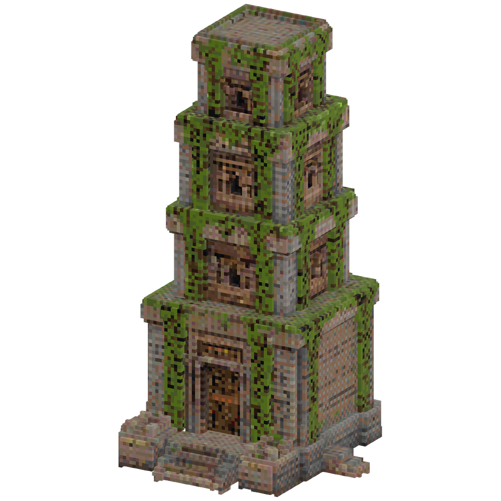Earth tower with a secret vault | Minecraft Build - BlockGPT