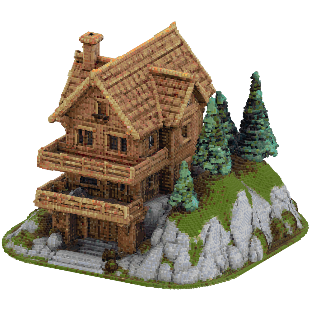 Create a small medieval-style base ... | Minecraft Build - BlockGPT