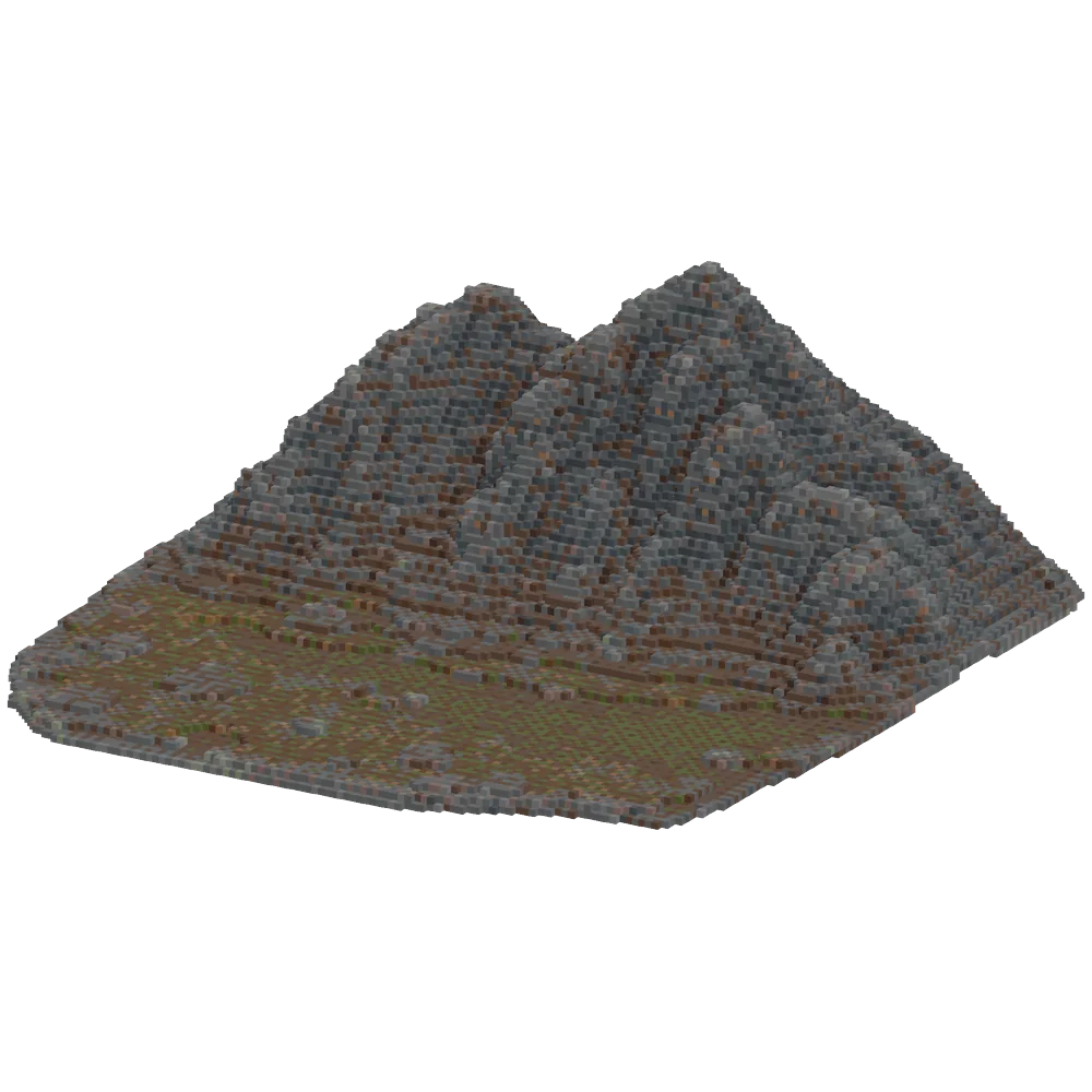 Make Me A Small Mountain Range That | Minecraft Schematic - BlockGPT