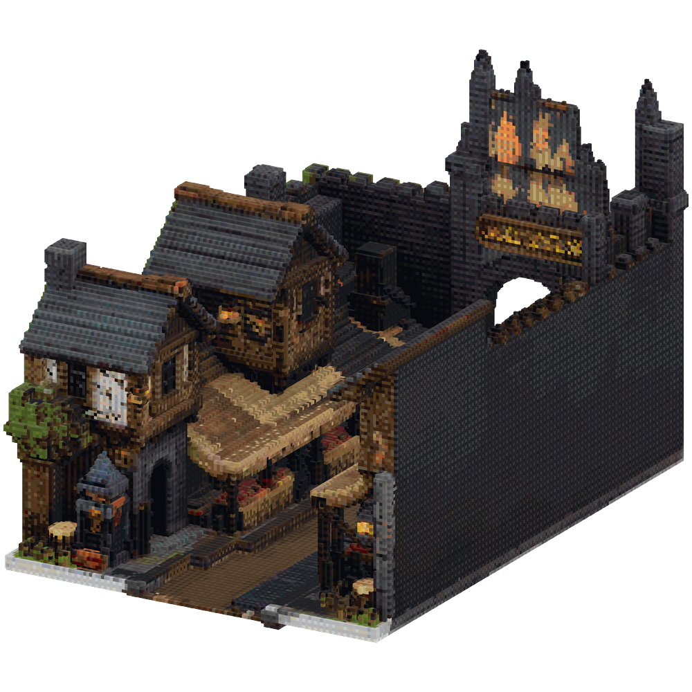 Create a dark medieval fantasy Mine... | Minecraft Build - BlockGPT