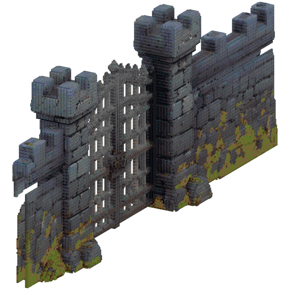 build a gate for my castle wall use... | Minecraft Build - BlockGPT