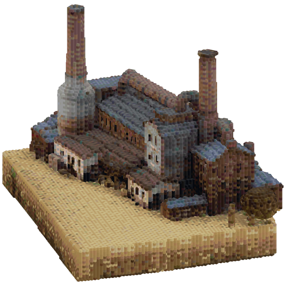 the 19th century factory which unde... | Minecraft Build - BlockGPT