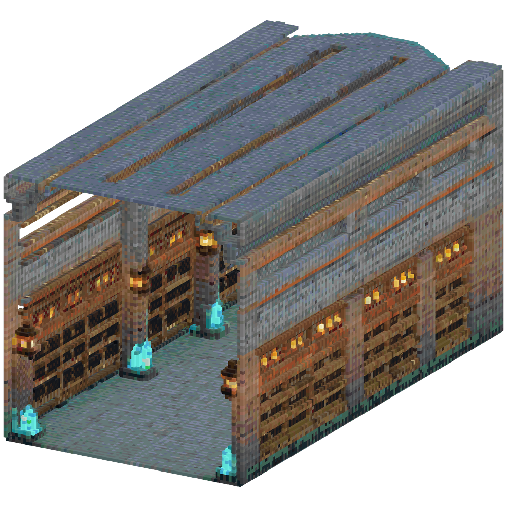 Generate a large underground Minecr... | Minecraft Build - BlockGPT