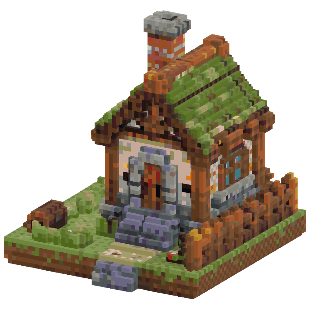 A highly detailed isometric view of... | Minecraft Build - BlockGPT