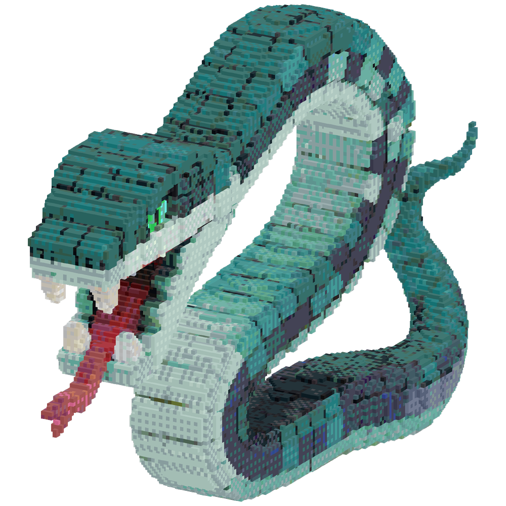 A standalone Minecraft snake build ... | Minecraft Build - BlockGPT