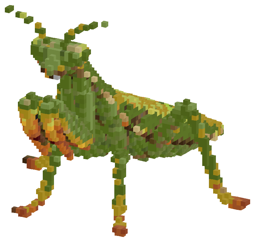 make a praying mantis animal | Minecraft Build - BlockGPT