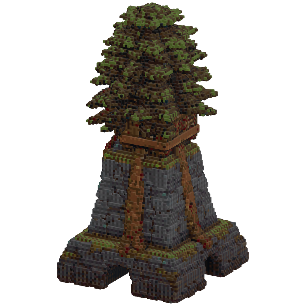 A TALL MEGA BASE IN A SPRUCE BIOME ... | Minecraft Build - BlockGPT