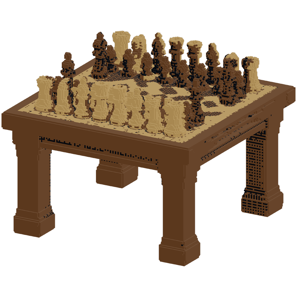 Goal: Build a highly detailed chess... | Minecraft Build - BlockGPT