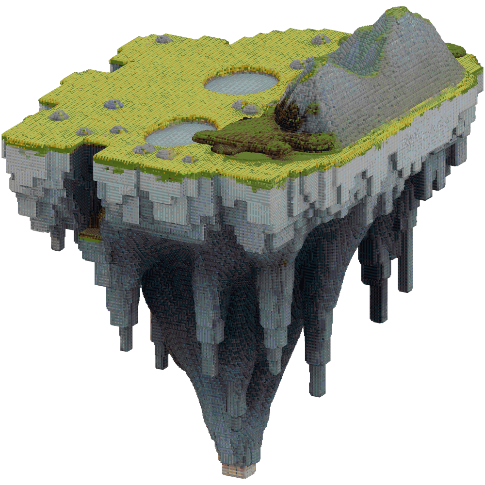 Create a large, organic floating sk... | Minecraft Build - BlockGPT