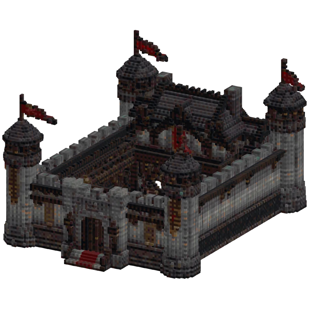 Minecraft Medieval Castle Base Build A | Minecraft Schematic - BlockGPT