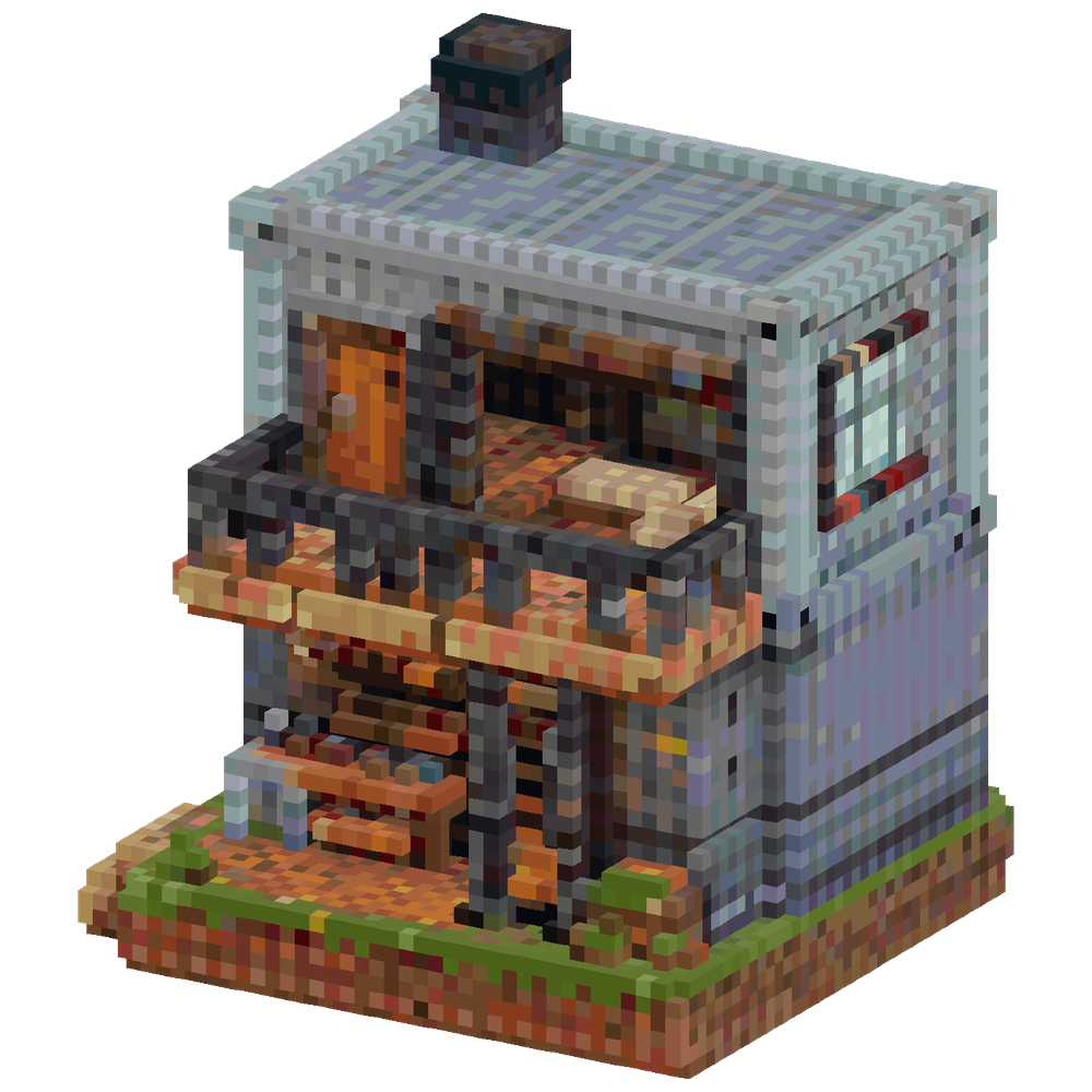 A small, functional Minecraft survi... | Minecraft Build - BlockGPT