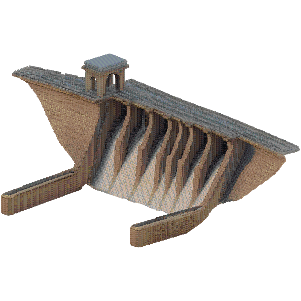 a hydroelectric dam | Minecraft Build - BlockGPT