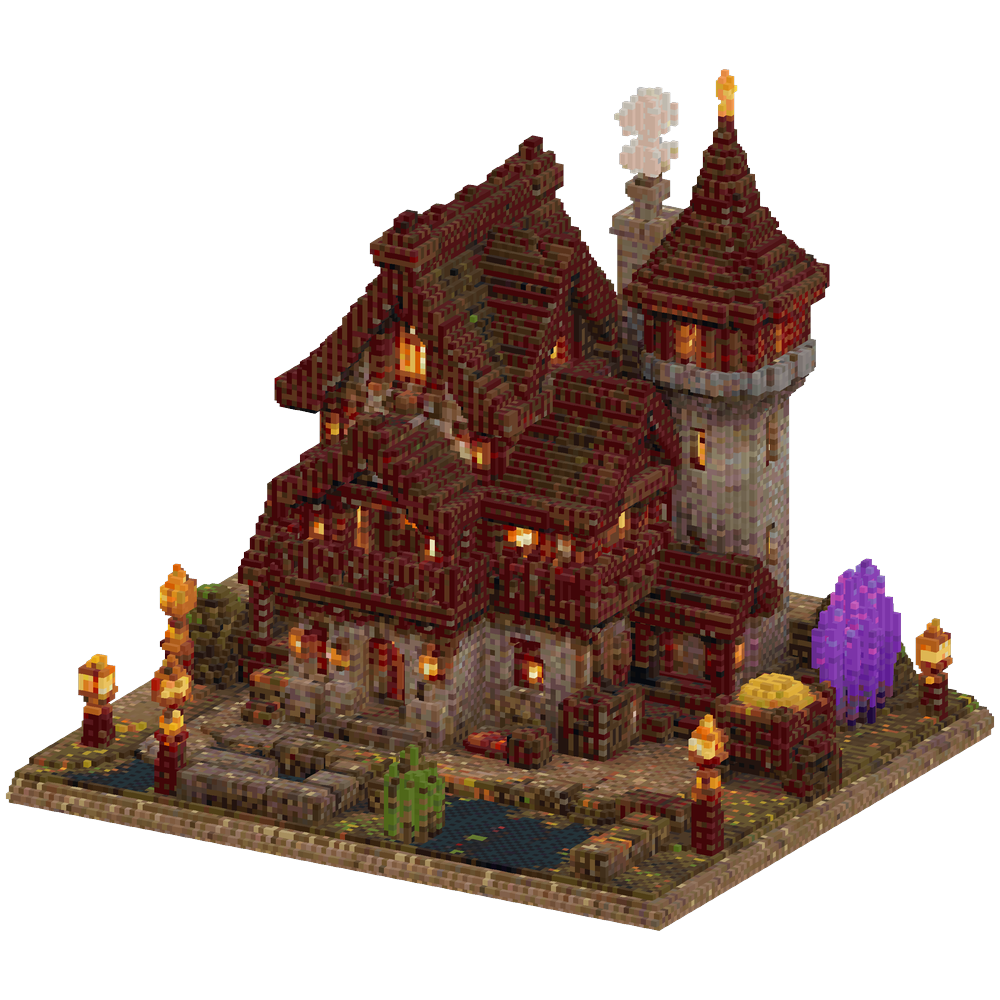 Generate a mediaval 15x15 structure... | Minecraft Build - BlockGPT