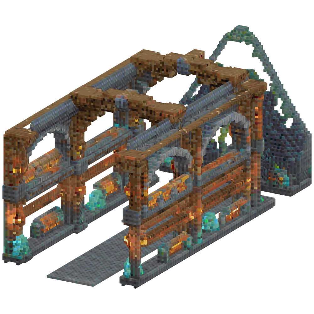 Generate a large underground Minecr... | Minecraft Build - BlockGPT