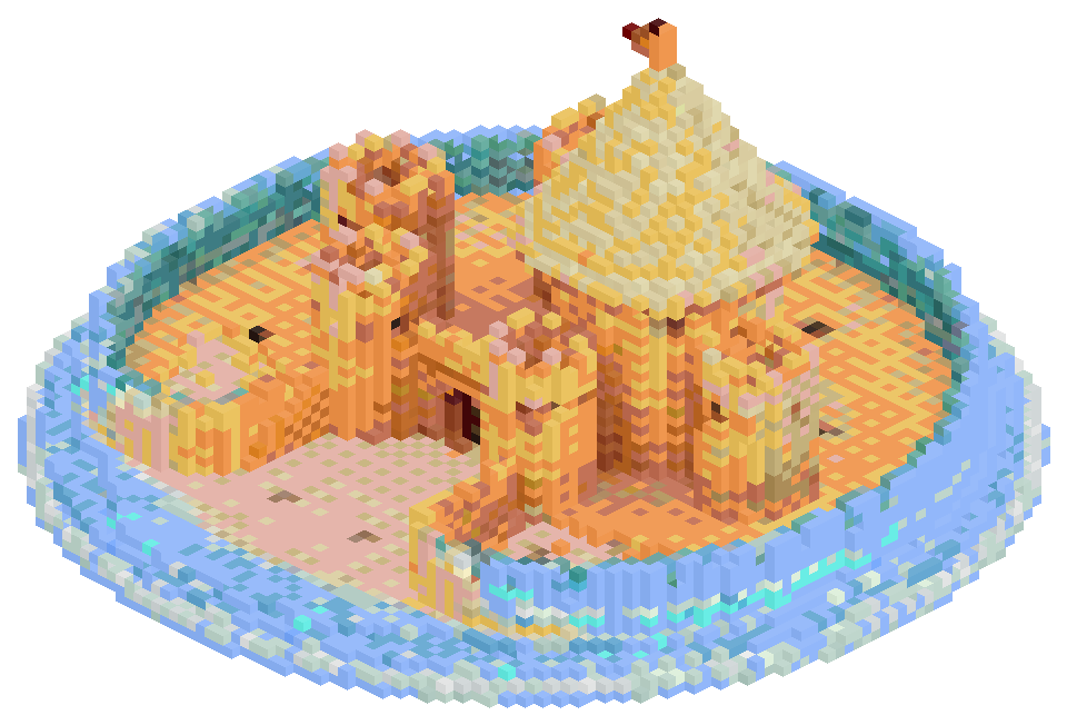 sand castle | Minecraft Build - BlockGPT