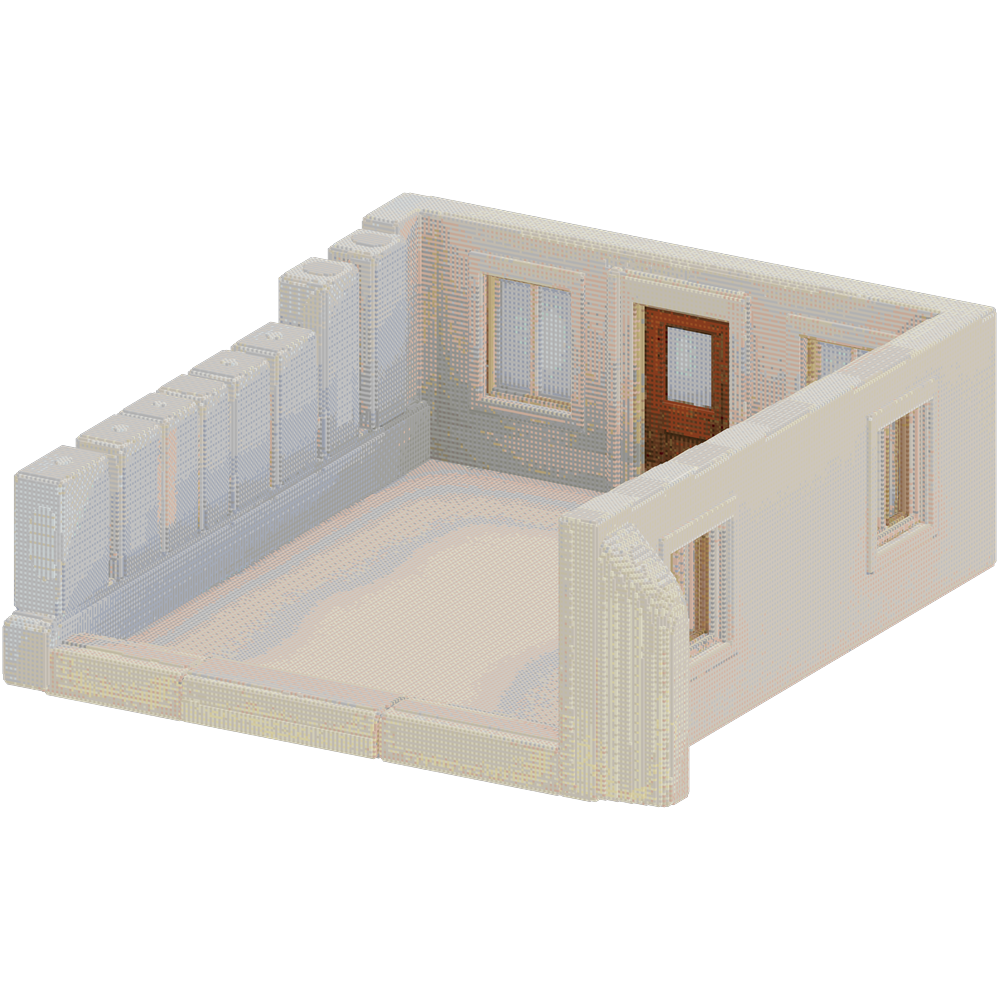 15 room 25 blocks in length by 20 b... | Minecraft Build - BlockGPT