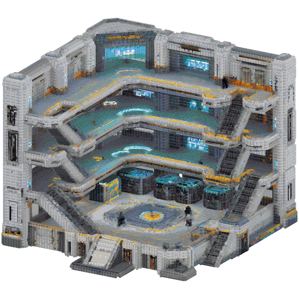 Fully enclosed, multi-level interio... | Minecraft Build - BlockGPT