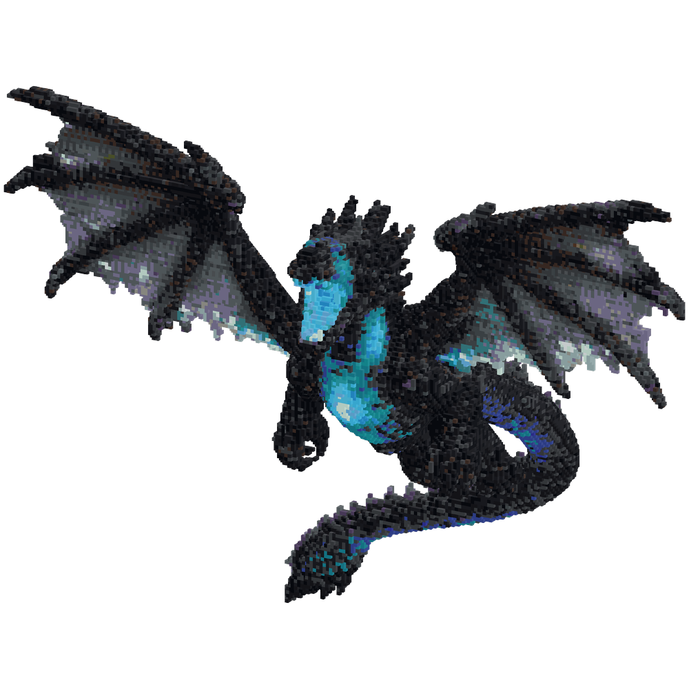 Create a gigantic flying dragon sta... | Minecraft Build - BlockGPT