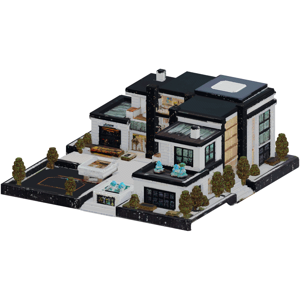 Mega scale Pokemon mansion complex,... | Minecraft Build - BlockGPT