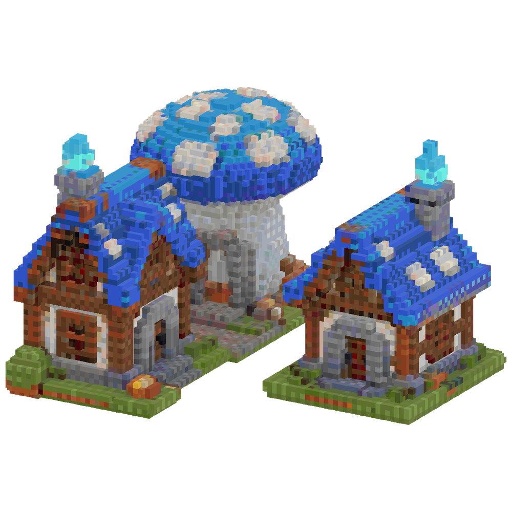 make me a few houses and different ... | Minecraft Build - BlockGPT
