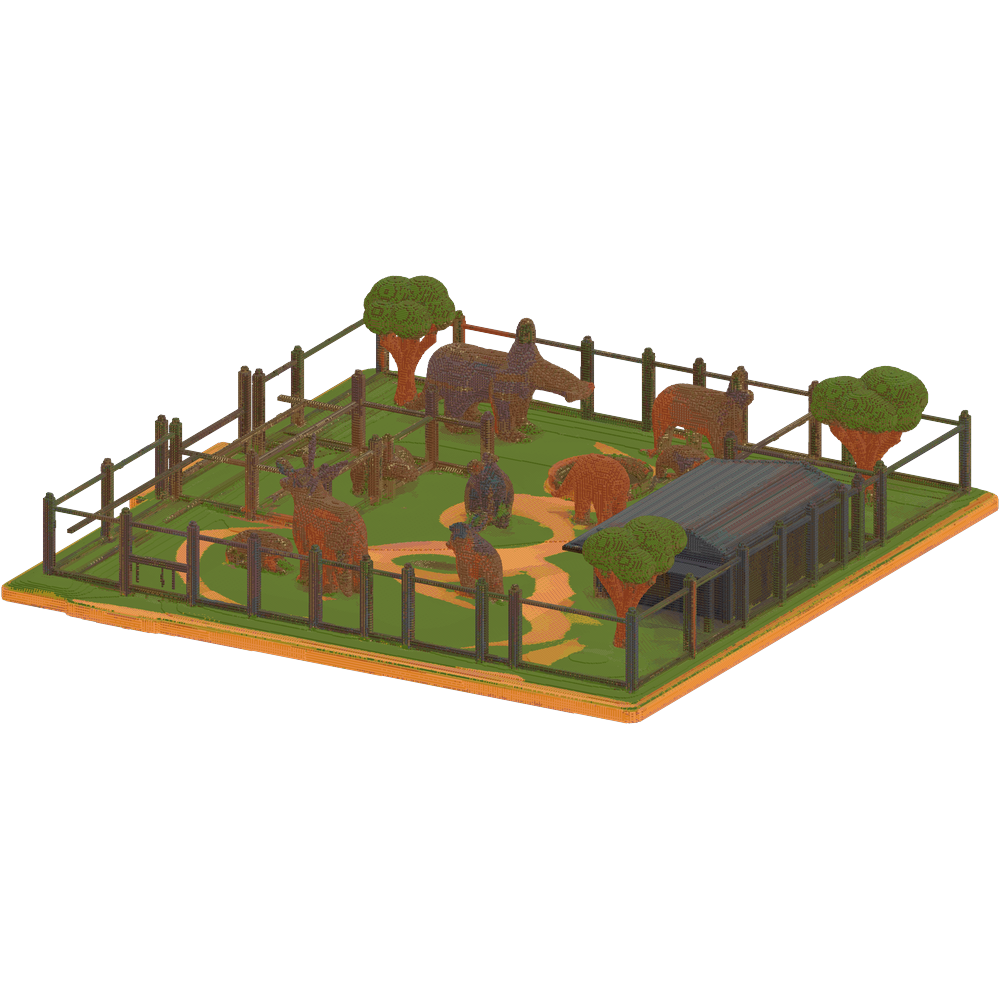 Create a 2000x2000 wildlife park wi... | Minecraft Build - BlockGPT
