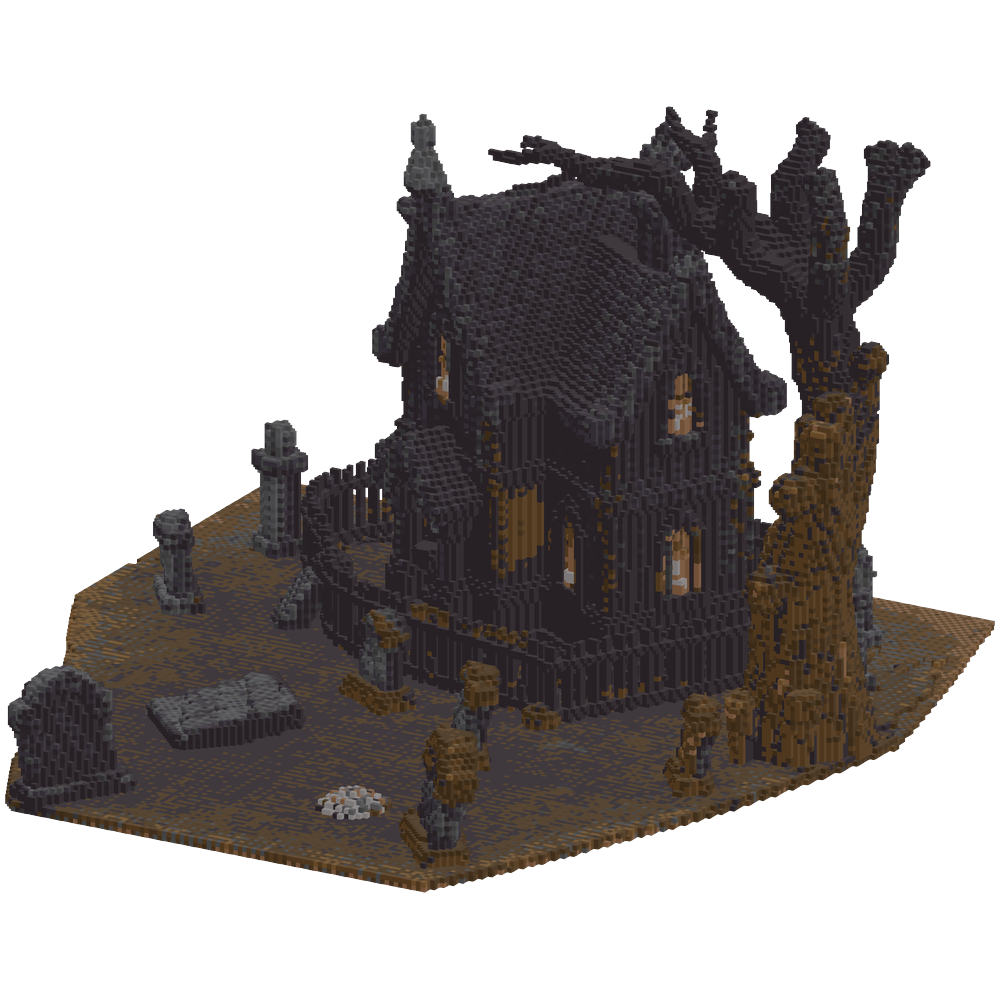 A dark, gothic-style Minecraft hous... | Minecraft Build - BlockGPT