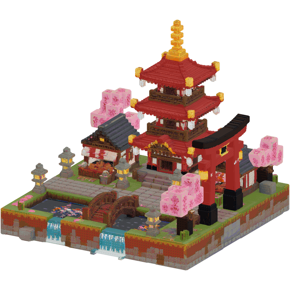 A sprawling Japanese-themed Minecra... | Minecraft Build - BlockGPT