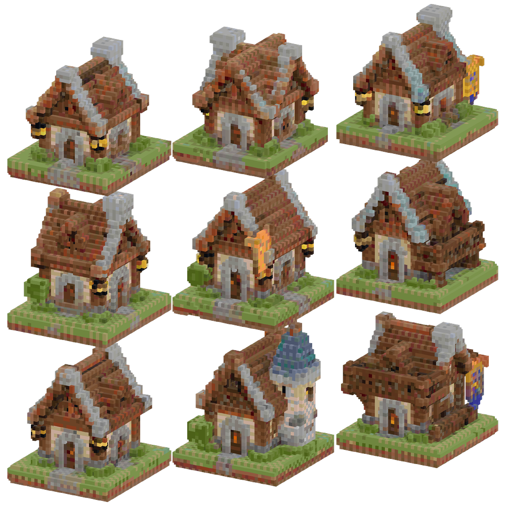 Generate a collection of 10–15 sepa... | Minecraft Build - BlockGPT