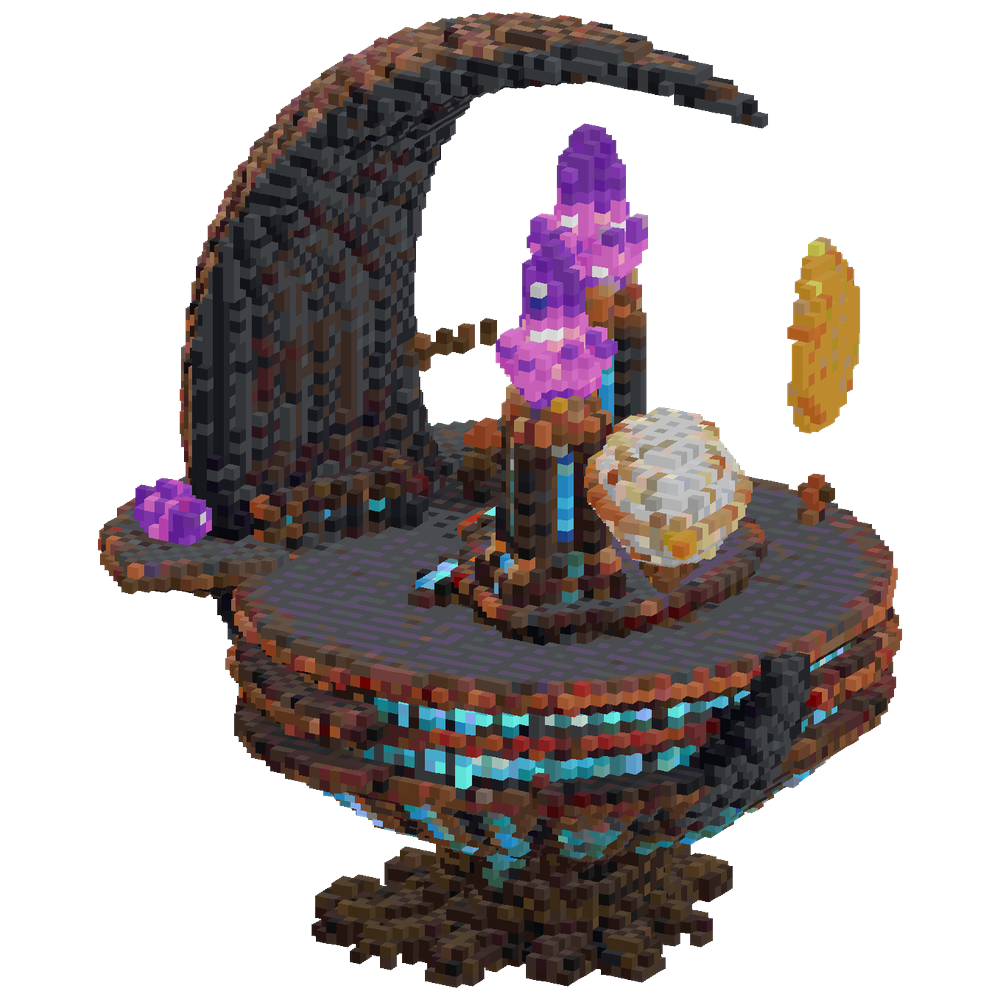 Create a monumental, crescent-shape... | Minecraft Build - BlockGPT