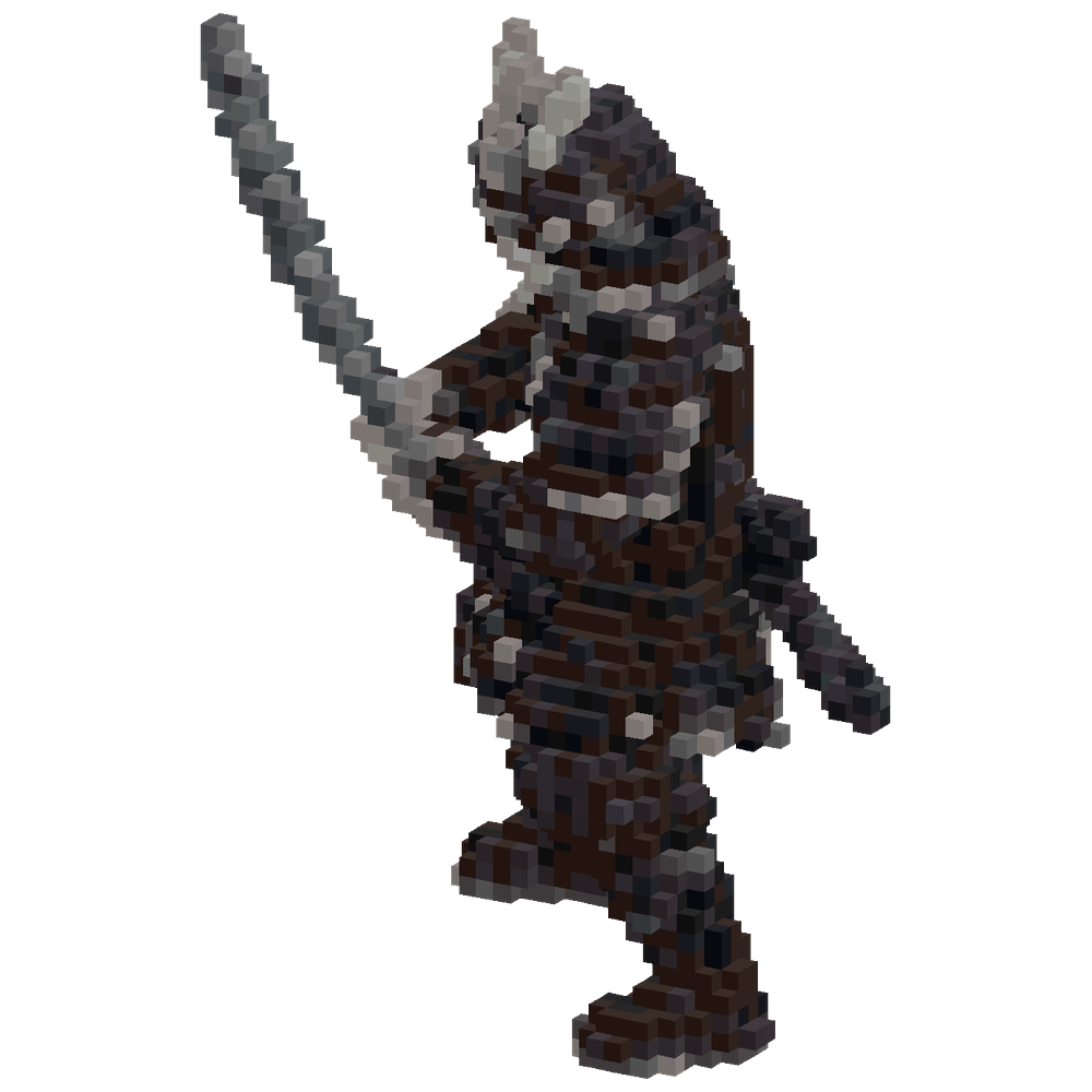 make me a samurai holding a sword t... | Minecraft Build - BlockGPT