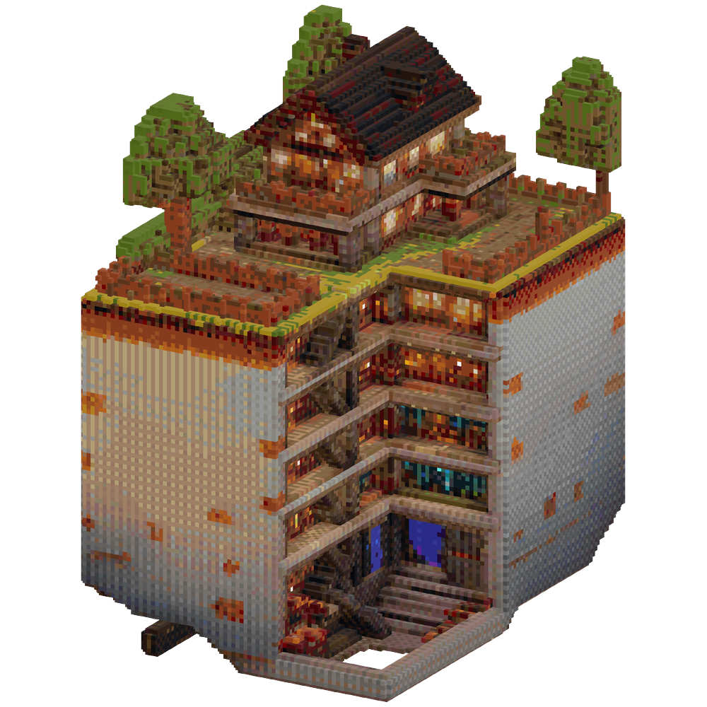 Create a compact Minecraft 2-story ... | Minecraft Build - BlockGPT