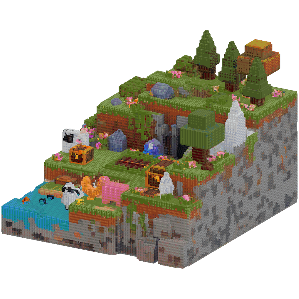 Create a 256×256 survival island in... | Minecraft Build - BlockGPT