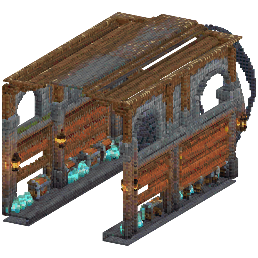 Generate a large underground Minecr... | Minecraft Build - BlockGPT