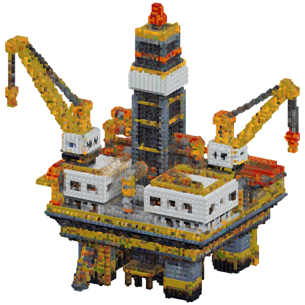 Massive Minecraft-style Offshore Oil Rig In | Minecraft Schematic ...