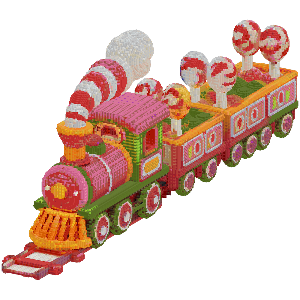 build a candy train | Minecraft Build - BlockGPT