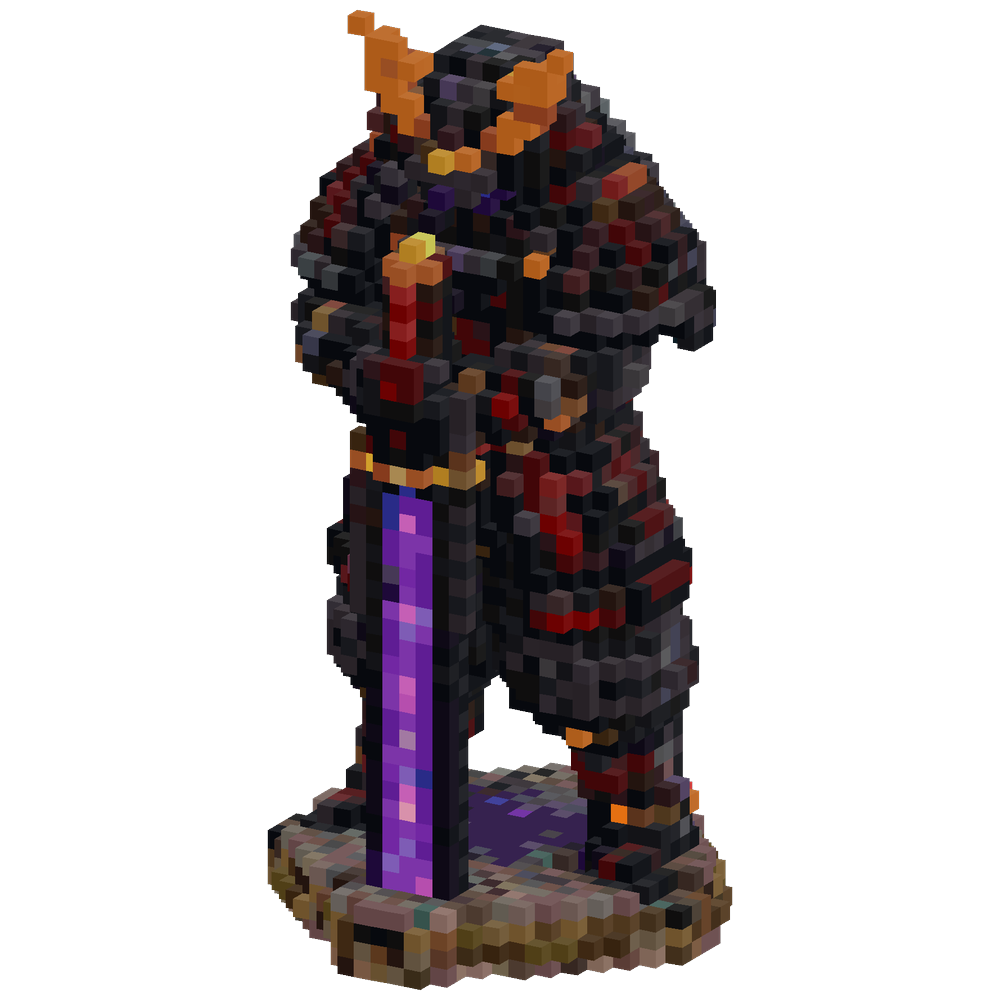 BLOCK PALETTE Primary armor: Blac... | Minecraft Build - BlockGPT