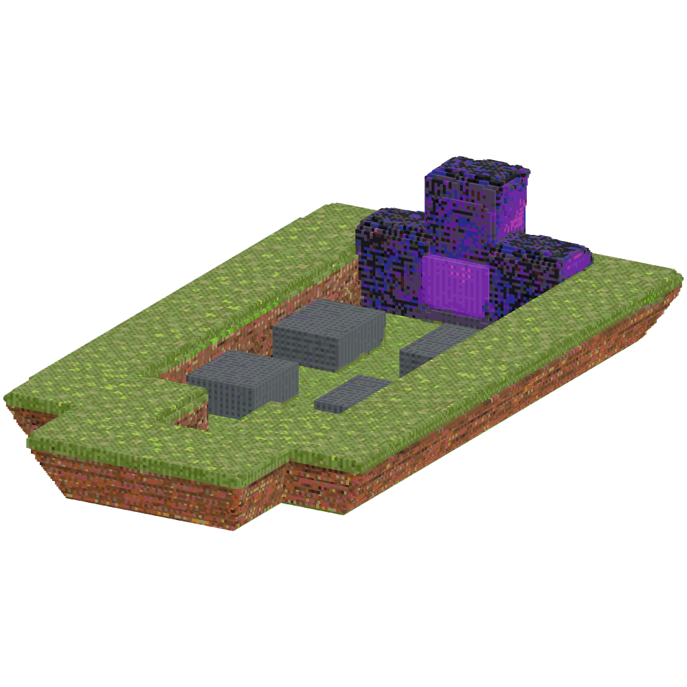 all grass blocks and the walls and ... | Minecraft Build - BlockGPT