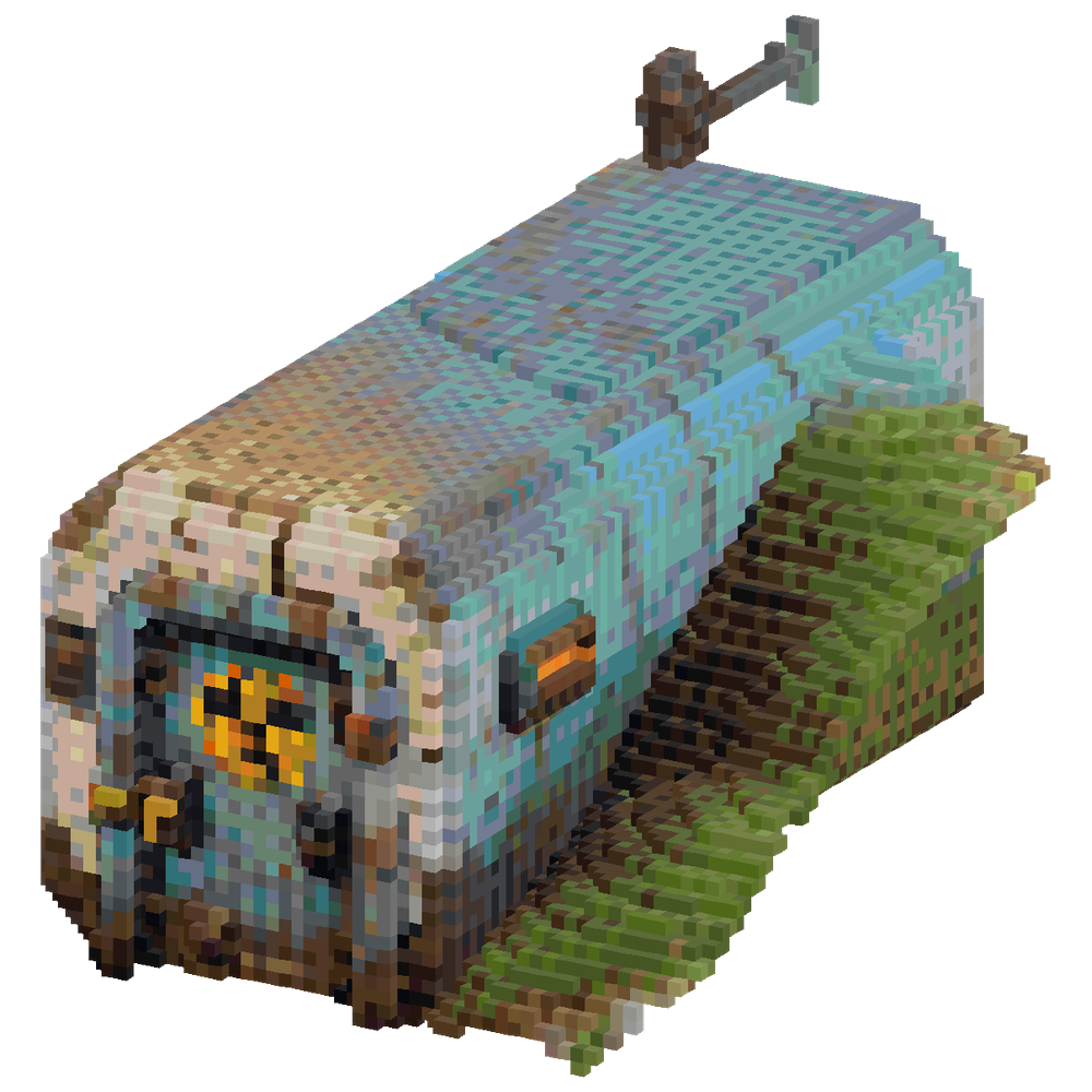 A Fallout style bunker door that is... | Minecraft Build - BlockGPT