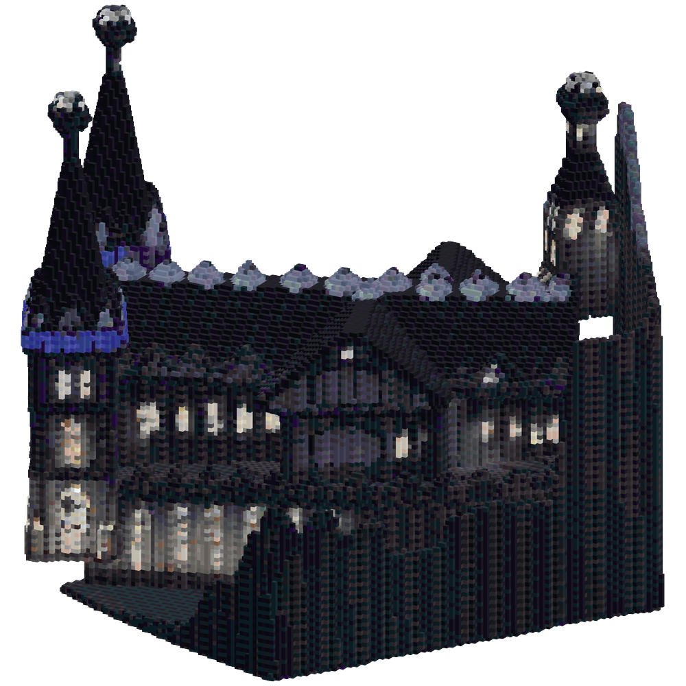 gothic cathedral, dark fantasy, sym... | Minecraft Build - BlockGPT