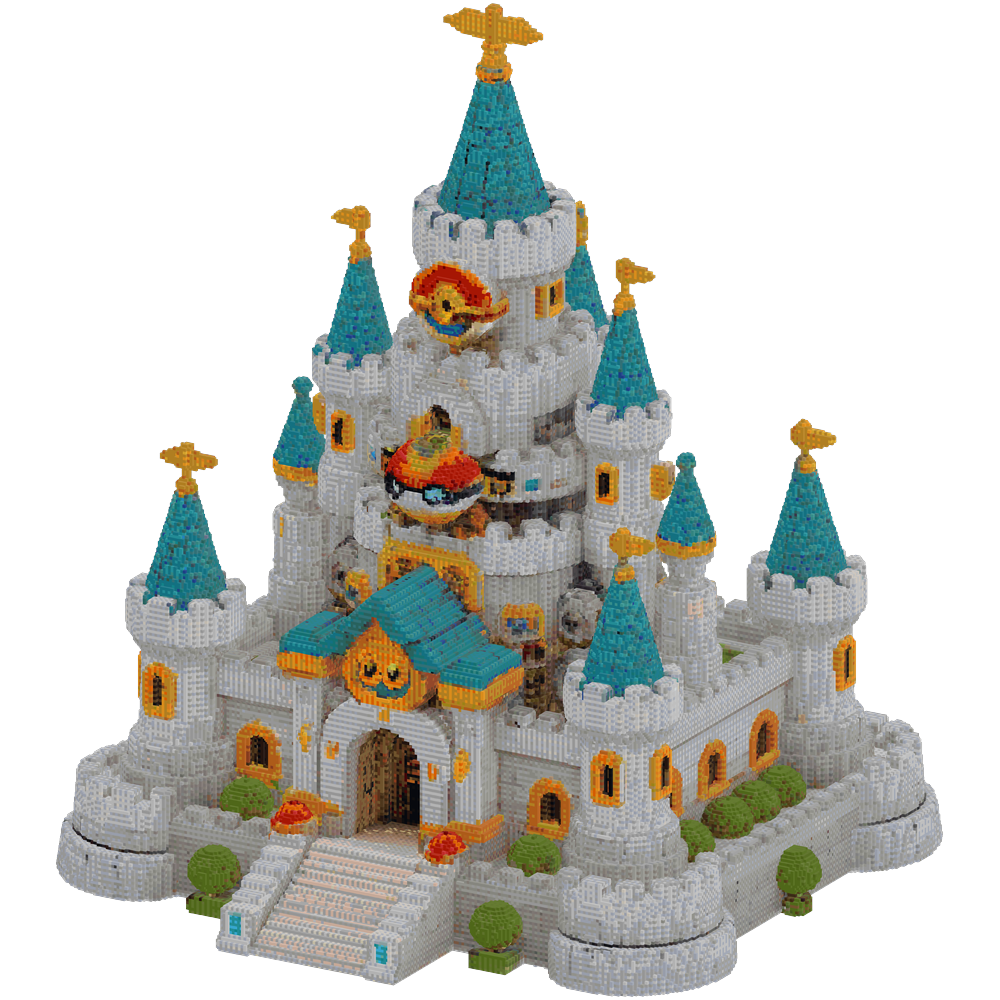 mega pokemon temple/castle mechanic... | Minecraft Build - BlockGPT
