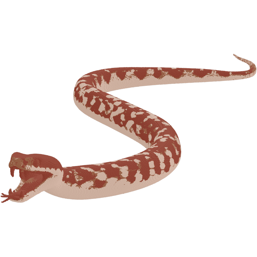 100m long 25m wide 25m deep snake m... | Minecraft Build - BlockGPT