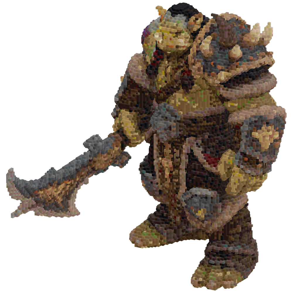 highly detailed orc warlord hit use... | Minecraft Build - BlockGPT