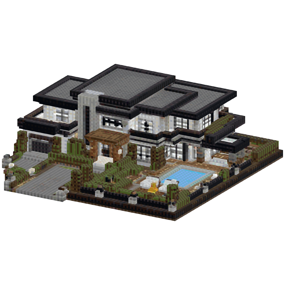 Build A Luxurious, Realistic Modern | Minecraft Schematic - BlockGPT
