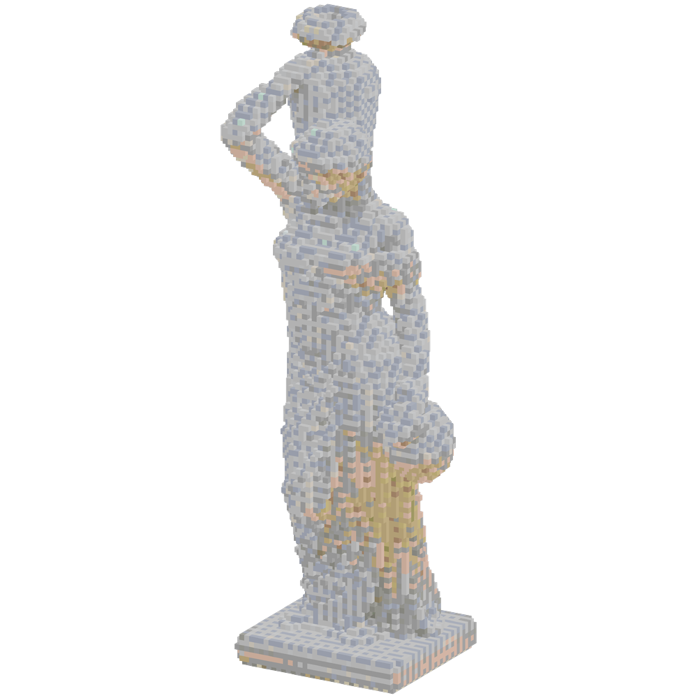 woman statue wearing light clothing... | Minecraft Build - BlockGPT