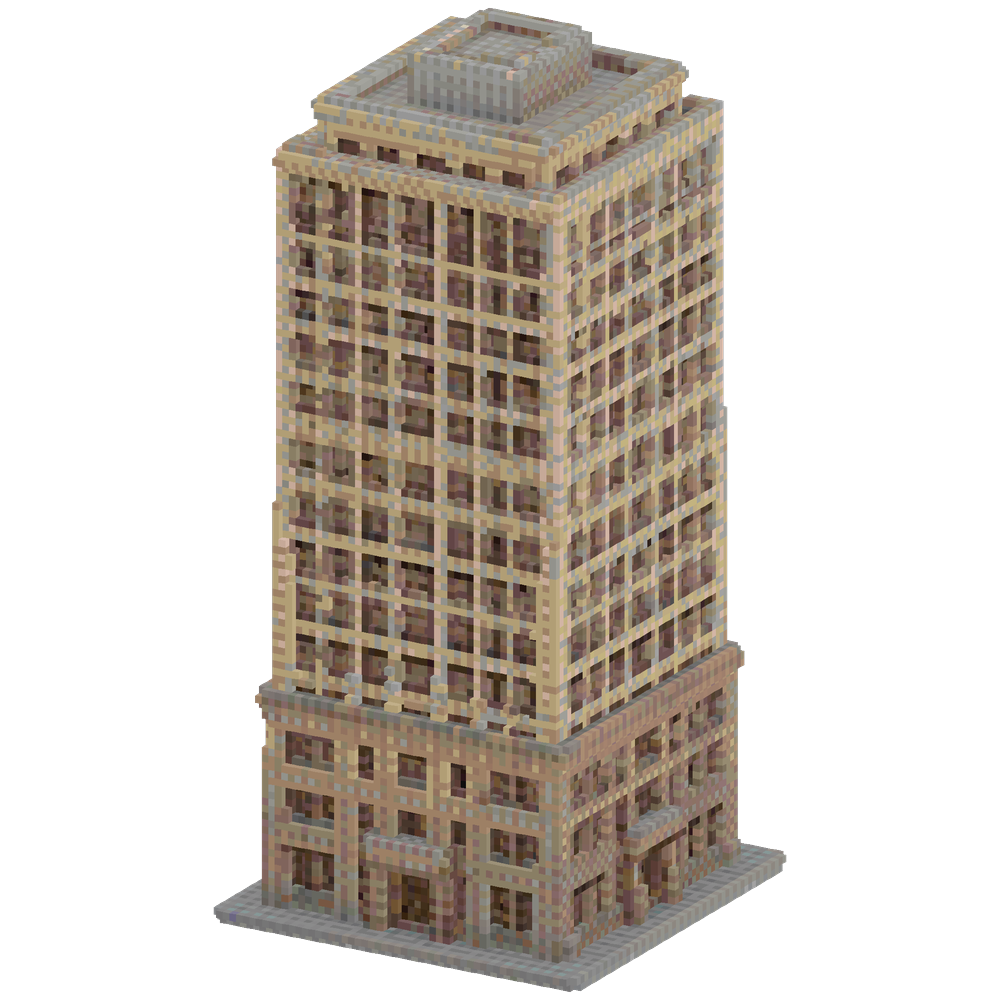 a 24x42 blocks wide city building | Minecraft Build - BlockGPT